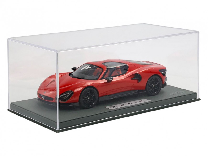 Alfa Romeo 33 Stradale BBR Models 1/18 P18264C Orange avec vitrine