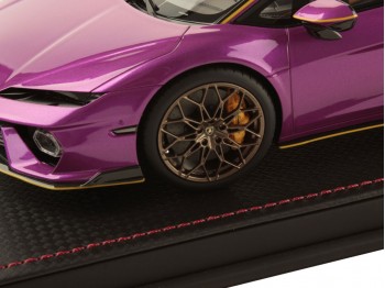 Lamborghini Temerario Alleggerita Package MR Collection 1/18 LAMBO062SE3 Bast Pourpre avec vitrine