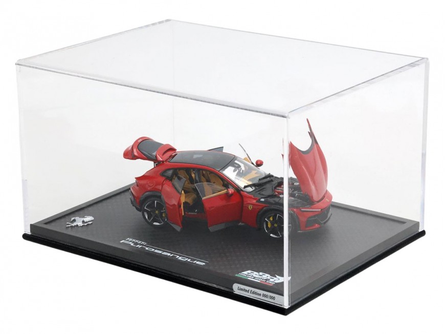 Ferrari Purosangue die-cast full open BBR Models 1/43 HE43002BST Corsa 322 Red panoramic roof with display case