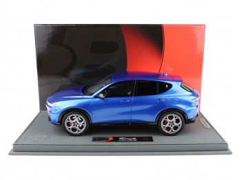 Alfa Romeo Tonale Veloce Plug-in Hybrid BBR Models 1/18 BBRC1856B Misano Blue with display case