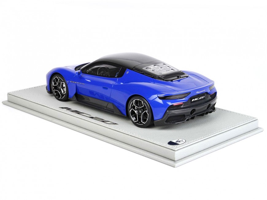 Maserati MC20 BBR Models 1/18 P18191E Metallic Infinito Blu with display case