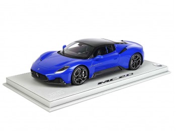 Maserati MC20 BBR Models 1/18 P18191E Metallic Infinito Blu with display case