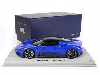 Maserati MC20 BBR Models 1/18 P18191E Metallic Infinito Blu with display case