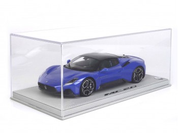 Maserati MC20 BBR Models 1/18 P18191E Metallic Infinito Blu with display case