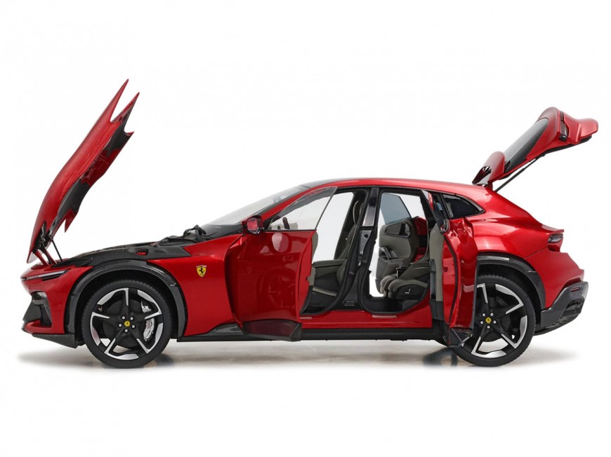 Ferrari Purosangue die-cast full open BBR Models 1/18 HE180052BDIE Magma Red with display case