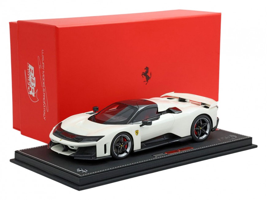 Ferrari F80 BBR Models 1/18 P18253C Italia White with display case