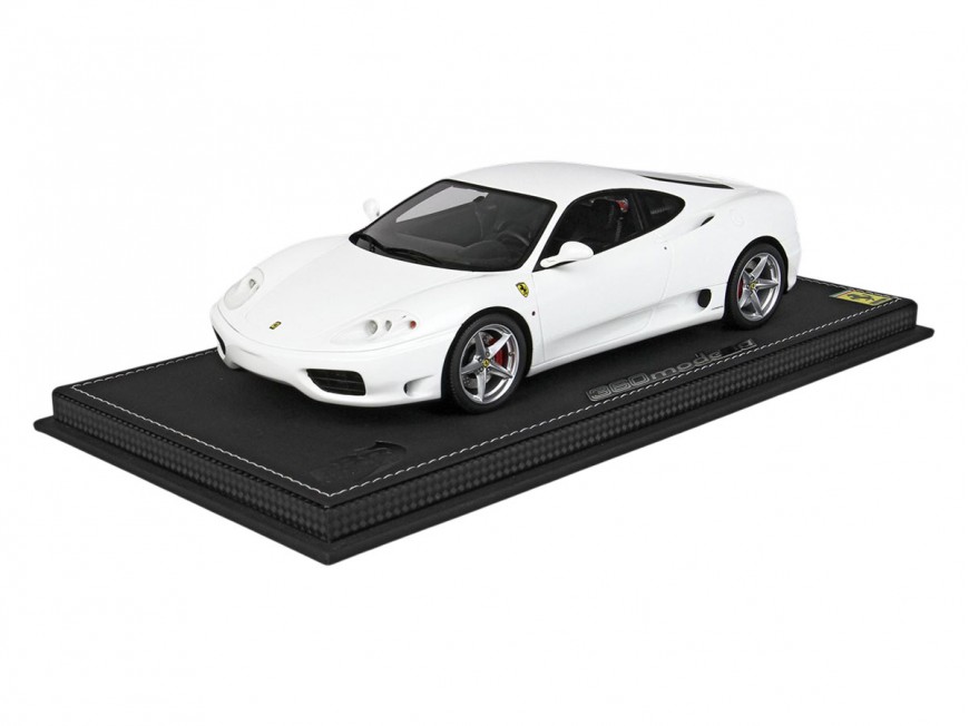 Ferrari 360 Modena boîte de vitesses F1 BBR Models 1/18 P18172C Blanc avec vitrine