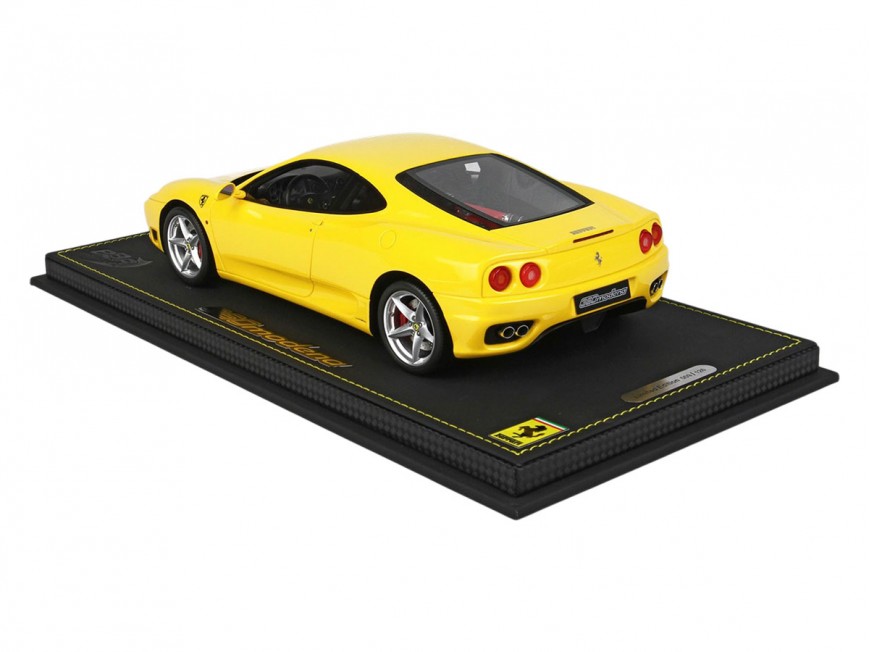 Ferrari 360 Modena boîte de vitesses F1 BBR Models 1/18 P18172D Jaune Modène avec vitrine