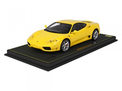 Ferrari 360 Modena boîte de vitesses F1 BBR Models 1/18 P18172D Jaune Modène avec vitrine