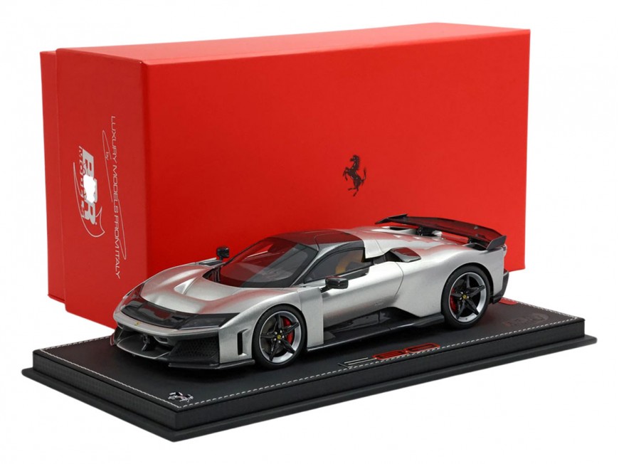 Ferrari F80 BBR Models 1/18 P18253E1 Aluminium with display case