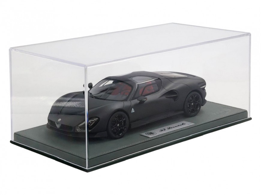 Alfa Romeo 33 Stradale BBR Models 1/18 P18264F Fibre de Carbone Mat avec vitrine