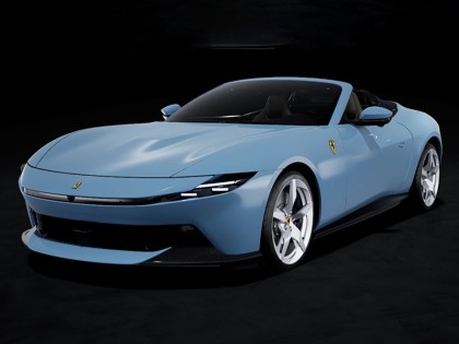 Ferrari Amalfi Spider MR Collection 1/18 FE051D Blue Ciel La Plata avec vitrine