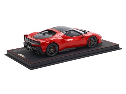 Ferrari 296 Speciale BBR Models 1/18 P18269B1 Rosso Corsa Tetto Nero con vetrina 2