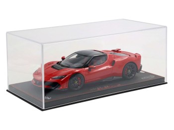 Ferrari 296 Speciale BBR Models 1/18 P18269B1 Corsa Red Black Roof with display case