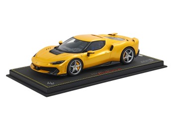 Ferrari 296 Speciale BBR Models 1/18 P18269D Jaune Trois Couches avec vitrine