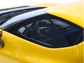 Ferrari 296 Speciale BBR Models 1/18 P18269D Jaune Trois Couches avec vitrine