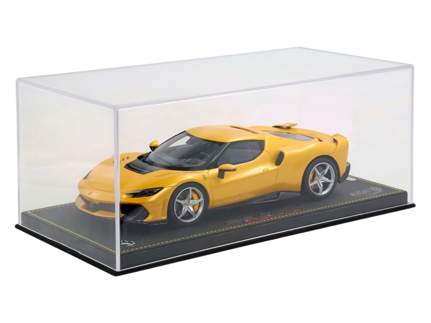 Ferrari 296 Speciale BBR Models 1/18 P18269D Jaune Trois Couches avec vitrine