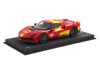 Ferrari 296 Speciale BBR Models 1/18 P18269LM 2024 Race Livery 499P No.51 with display case