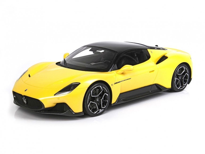 Maserati MC20 BBR Models 1/18 P18191D Metallic Genio Yellow with display case