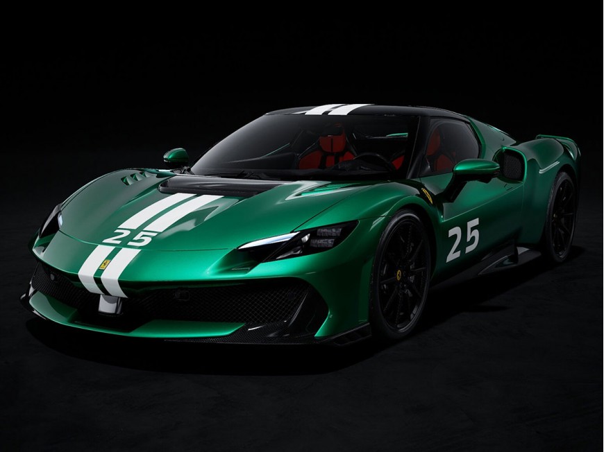 Ferrari 296 Speciale Looksmart 1/123 LS1219A Vert Nürburgring avec vitrine