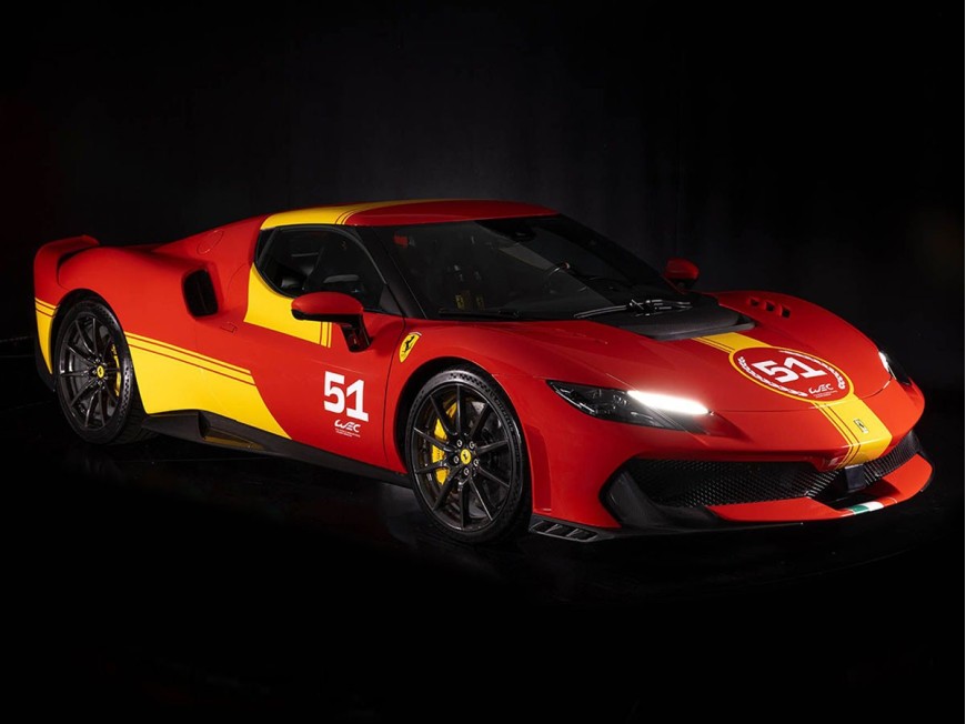 Ferrari 296 Speciale Looksmart 1/123 LS1219B Pilotes Ferrari avec vitrine