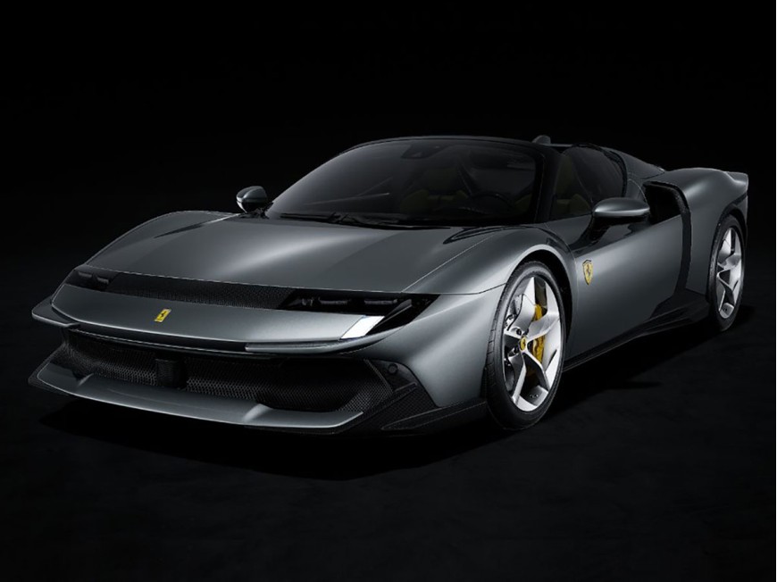 Ferrari 849 Testarossa Spider Looksmart 1/12 LS1218C Competition Grey with display case