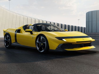 Ferrari 849 Testarossa Spider Looksmart 1/12 LS1218A Jaune de Modène avec vitrine