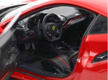 Ferrari 488 Pista die-cast full open BBR Models 1/18 HE180055DIE Corsa Red with display case