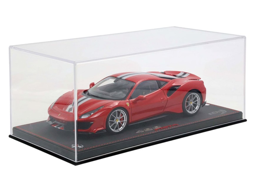 Ferrari 488 Pista die-cast full open BBR Models 1/18 HE180055DIE Corsa Red with display case