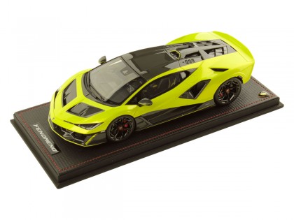 Lamborghini Fenomeno MR Collection 1/18 LAMBO064A Jaune Crius avec vitrine