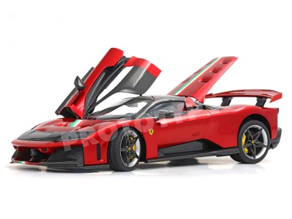 Ferrari F80 die-cast apribile BBR Models 1/18 HE180054A1IFDIE Rosso Corsa con vetrina