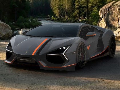 Lamborghini Revuelto NA63 MR Collection 1/18 LAMBO058NA63D Gris Acheso avec vitrine