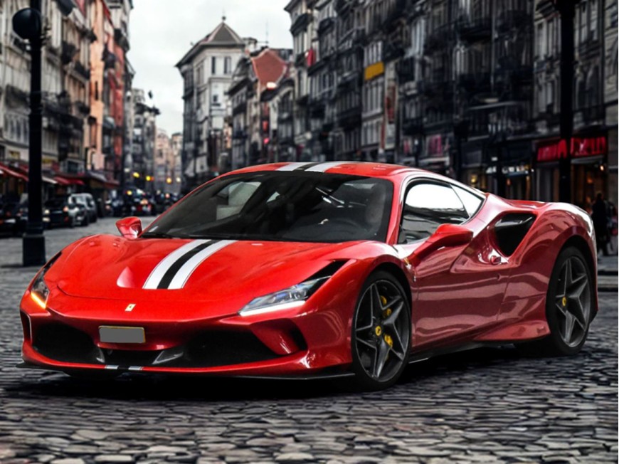 Ferrari F8 Tributo BBR Models 1/18 P18171A6 Rouge Corsa avec vitrine