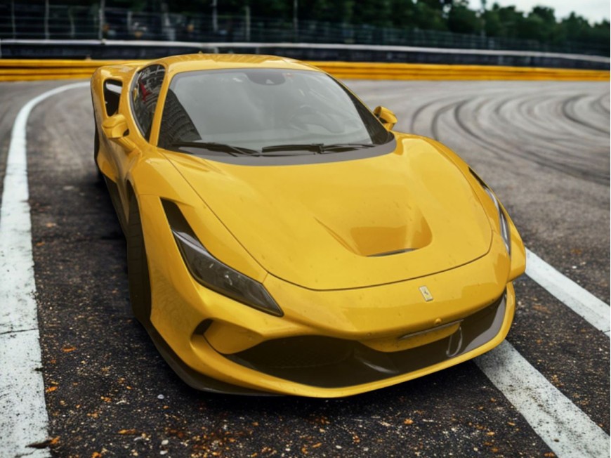 Ferrari F8 Tributo BBR Models 1/18 P18171T Three-Layer Yellow with display case