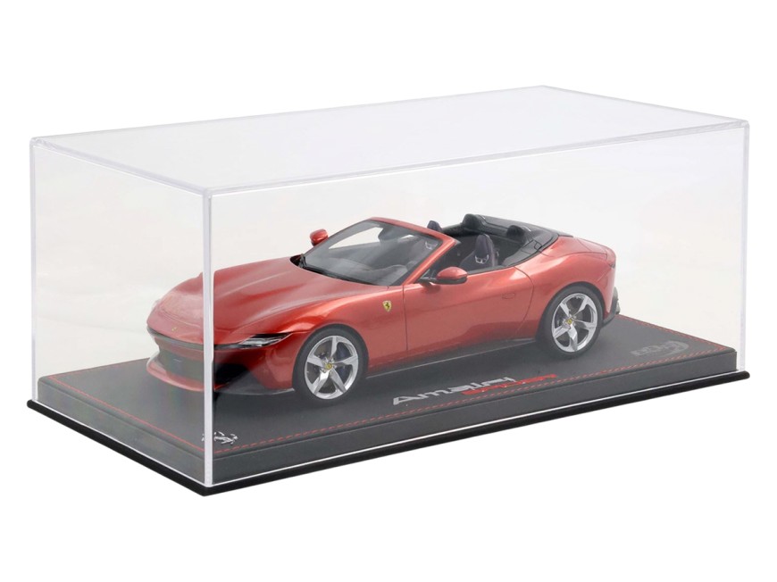 Ferrari Amalfi Spider BBR Models 1/18 P18281A Rouge Tramonto avec vitrine