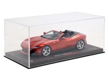 Ferrari Amalfi Spider BBR Models 1/18 P18281A Rouge Tramonto avec vitrine