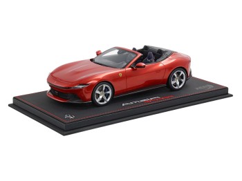 Ferrari Amalfi Spider BBR Models 1/18 P18281A Tramonto Red with display case