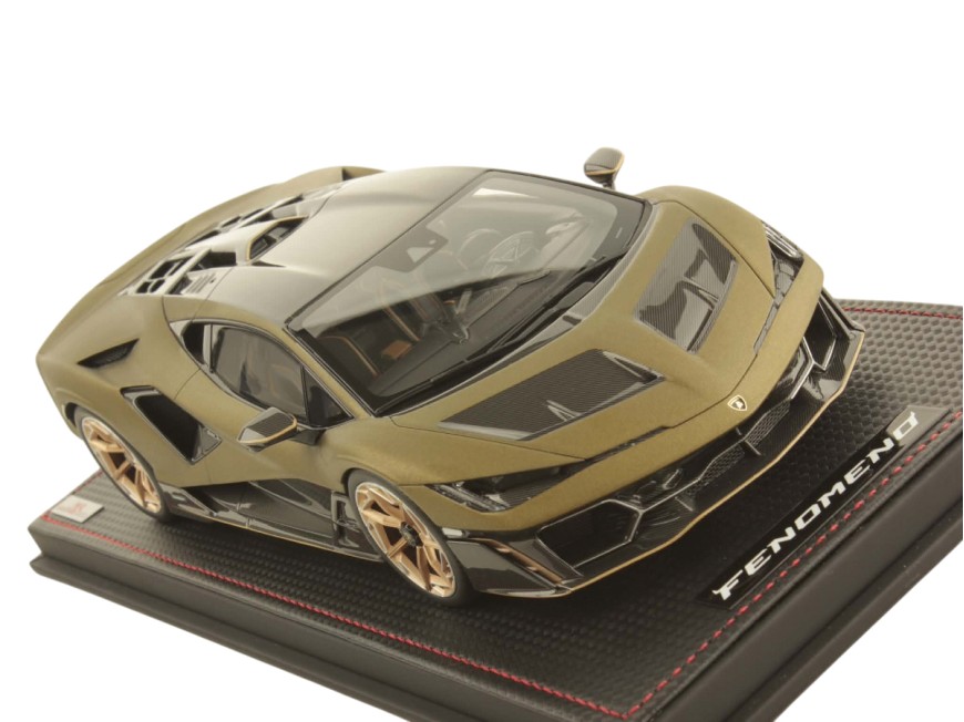 Lamborghini Fenomeno MR Collection 1/18 LAMBO064C Gea Vert Mat avec vitrine
