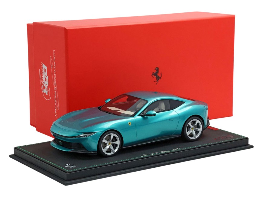 Ferrari Amalfi BBR Models 1/18 P18272E Costiera Green with display case