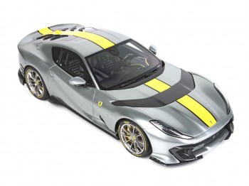 Ferrari 812 Competizione BBR Models 1/18 P18207A Grigio Coburn Metallizzato con vetrina