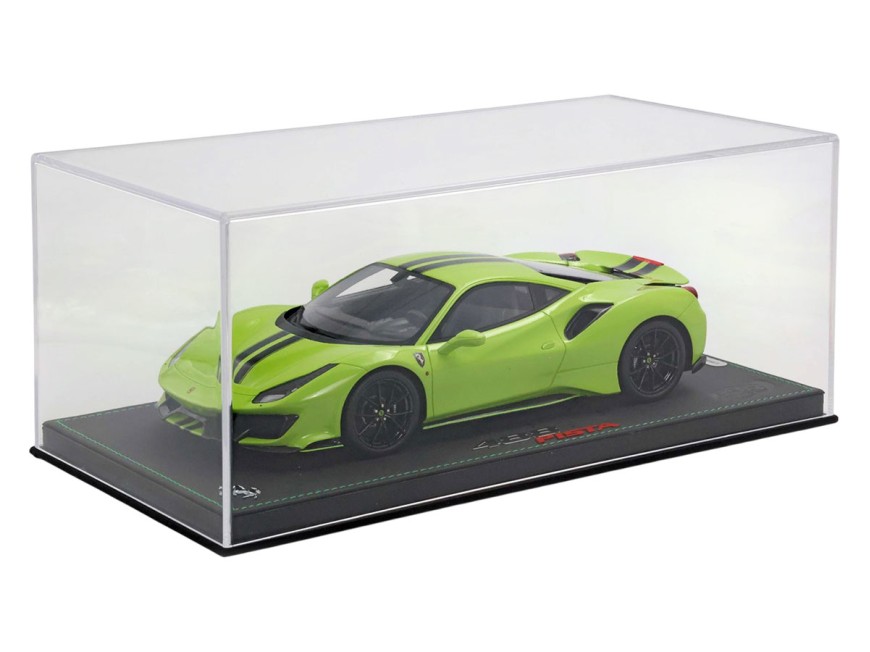 Ferrari 488 Pista BBR Models 1/18 P18145O Vert Pousse avec vitrine