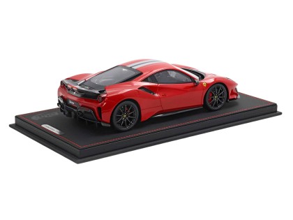Ferrari 488 Pista BBR Models 1/18 P18145A6 Rosso Corsa con vetrina 2