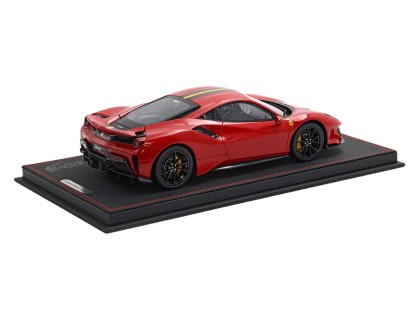 Ferrari 488 Pista BBR Models 1/18 P18145A7 Rosso Corsa con vetrina 2