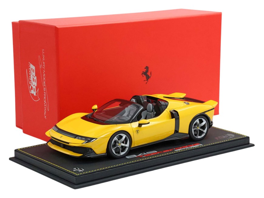 Ferrari 849 Testarossa Spider BBR Models 1/18 P18277A Modena Yellow with display case