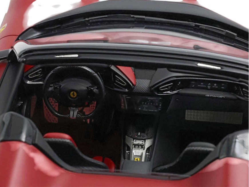 Ferrari 12Cilindri Spider BBR Models 1/18 P18251F Rouge Racing 2025 Mat avec vitrine