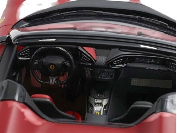 Ferrari 12Cilindri Spider BBR Models 1/18 P18251F Rouge Racing 2025 Mat avec vitrine