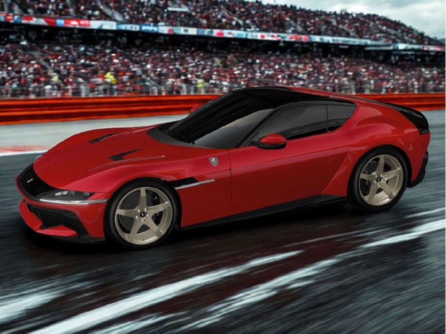 Ferrari 12Cilindri Manuale BBR Models 1/18 P18286E Rosso Corsa tetto panoramico con vetrina