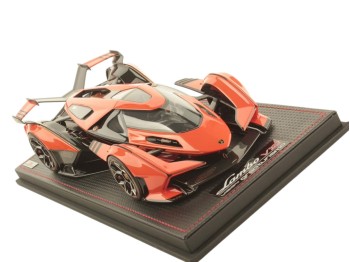 Lamborghini V12 Vision Gran Turismo MR Collection 1/18 LAMBO043B Egon Orange with display case