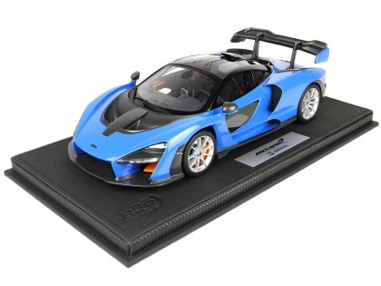 McLaren Senna BBR Models 1/18 P18149C1 Azura Blue con vetrina