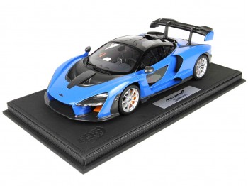 McLaren Senna BBR Models 1/18 P18149C1 Azura Blue con vetrina